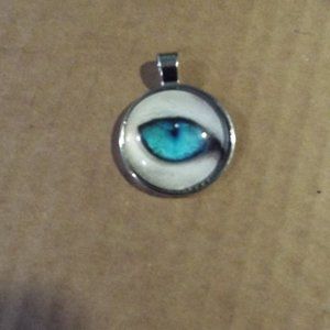 CAT Eye Cabochon Glass Bronze Necklace